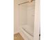 Bathroom with a crisp, white bathtub and shower combination for a bright, clean look at 1016 Dotson Way, Apex, NC 27523