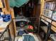 Garage featuring a car and ample storage space with metal gate dividers at 105 Perry Ln, Zebulon, NC 27597