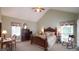 Spacious bedroom with vaulted ceilings and custom décor at 12037 Deer Run, Raleigh, NC 27614