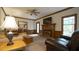 Inviting living room features a fireplace and comfortable seating at 12037 Deer Run, Raleigh, NC 27614