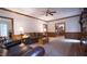 Spacious living room boasts a fireplace and open access to the kitchen at 12037 Deer Run, Raleigh, NC 27614