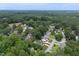 A beautiful aerial view showcasing well-kept homes nestled among mature trees in the neighborhood at 1309 Sweet Charm Ln, Knightdale, NC 27545
