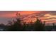 A picturesque sunset with a pink sky and silhouette of trees, and a portion of a house roof at 1624 Tunnel St, Wendell, NC 27591