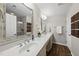 Bathroom with double sinks, vanity, and walk-in shower at 1625 Main Divide Dr, Wake Forest, NC 27587