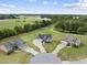 Aerial view of a neighborhood of homes with expansive yards and beautiful landscaping at 241 Fox Run, Benson, NC 27504