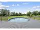 Amazing backyard boasting an above-ground pool with deck and a lush green space at 241 Fox Run, Benson, NC 27504