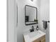 Modern powder room with stylish mirror, vanity, and fixtures at 2933 Creek Moss Ave, Wake Forest, NC 27587