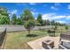 Well-maintained backyard with a patio, a fenced yard, and a grill at 2969 Thirlestane Dr, Apex, NC 27502