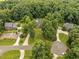 Aerial view of the home and surrounding neighborhood at 305 Lochridge Dr, Roxboro, NC 27573