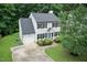 Charming two-story home features a garage, neutral siding, and mature landscaping in a lush green setting at 3110 Trinness Dr, Durham, NC 27707