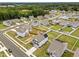 Aerial view of a residential neighborhood showcasing a variety of home styles, green spaces, and well-maintained streets at 3613 Cross Timber Ln, Raleigh, NC 27603