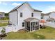 The home has a back porch, level yard, and fencing at 3613 Cross Timber Ln, Raleigh, NC 27603