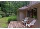 Relaxing outdoor patio with seating, surrounded by lush greenery and natural light at 3833 Hidden Branches Dr, Raleigh, NC 27613