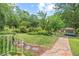 Well-maintained front yard featuring lush greenery and a decorative walkway at 414 W Markham Ave, Durham, NC 27701