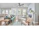 Spacious living room featuring modern decor, recessed lighting, and an open floor plan at 554 Beacon Ridge Blvd, Chapel Hill, NC 27516