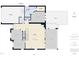 Layout of the home's first floor showing the dimensions of the kitchen, bedrooms, bathrooms, and terrace at 7501 Montibillo Pkwy, Durham, NC 27713