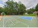 Community shuffleboard and pickleball courts next to playground and other recreational areas at 7501 Montibillo Pkwy, Durham, NC 27713