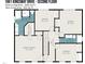 Second floor plan displaying the primary bedroom, primary bathroom, bedrooms, and an additional bathroom at 1001 Kingsway Dr, Apex, NC 27502