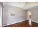 Bedroom featuring hardwood floors and vaulted ceilings at 101 Stefi Ct, Garner, NC 27529