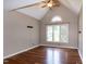 Bedroom with vaulted ceilings, hardwood floors and lots of light at 101 Stefi Ct, Garner, NC 27529