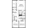 Floor plan displaying the second story of the house layout, including all bedrooms at 1230 Coach Station Alley # 201, Raleigh, NC 27601