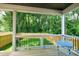 Cozy back porch with a view of the private fenced backyard at 1410 Joe Louis Ave, Raleigh, NC 27610