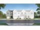 Charming townhouse with modern design, a one-car garage, and manicured landscaping at 164 Paramount Dr, Smithfield, NC 27577