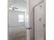 Bathroom with a shower and view into a bedroom with a ceiling fan at 167 Young Farm Dr, Lillington, NC 27546