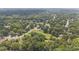 Beautiful aerial image of a peaceful, green neighborhood showcasing single-Gathering homes nestled among mature trees at 2021 W Front St, Burlington, NC 27215