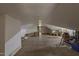 Spacious unfinished attic with dormer windows offers lots of potential storage or can be renovated for extra living space at 219 E Nash St, Spring Hope, NC 27882