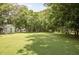 Expansive backyard with lush lawn and mature trees offering a private and serene outdoor space at 219 E Nash St, Spring Hope, NC 27882