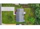 Aerial view of a home highlighting its manicured lawn, landscaping, and roof at 2324 Hoskins Rd, Burlington, NC 27215