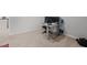 A neutral carpeted bedroom with a gray wall at 2346 Mckenzie Ridge Ln, Apex, NC 27502
