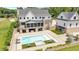 Beautiful backyard area with an in-ground pool, hot tub and a cabana at 2508 Kearney Rd, Wake Forest, NC 27587