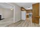 The kitchen offers stainless steel appliances and access to the living room at 410 Oak Run Dr, Raleigh, NC 27606
