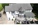 Aerial view of the home's elevated deck and covered porch at 4217 Grahamstone Rd, Raleigh, NC 27610