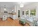 Inviting kitchen area with seating and large windows offering scenic views at 8004 Gabriels Bend Dr, Raleigh, NC 27612