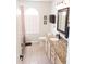 Well-appointed bathroom with granite countertops, a walk-in shower, and modern fixtures at 8600 Colville Ct, Raleigh, NC 27617