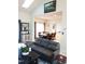 Open concept living area flows into a dining room, enhanced by natural light and modern furnishings at 8600 Colville Ct, Raleigh, NC 27617