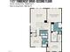 Second-floor layout featuring the living room, primary bedroom, bedrooms, bathrooms, and walk-in closets at 1127 Timbercut Dr, Durham, NC 27703