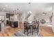 A lovely open living space that connects the kitchen, dining, and living rooms at 1127 Timbercut Dr, Durham, NC 27703