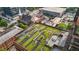 Unique aerial view of a building's rooftop garden, offering a blend of nature and urban living at 122 N Harrington St # 1555, Raleigh, NC 27603
