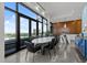 Open dining area with island and open concept kitchen at 122 N Harrington St # 1555, Raleigh, NC 27603