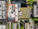 Aerial rooftop view showcasing a green roof with modern landscaping features and a city background at 122 N Harrington St # 1555, Raleigh, NC 27603
