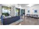 Modern lobby featuring stylish seating, contemporary art, and ample natural light at 1300 St Marys St # 402, Raleigh, NC 27605