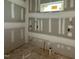 Bathroom rough-in, showing plumbing and electrical work in progress at 155 Cherry Bark Dr, Youngsville, NC 27596