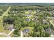 Neighborhood aerial featuring homes with well-kept lawns and mature trees; a desirable and established community at 1625 Banks View Dr, Raleigh, NC 27603