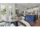 Kitchen and breakfast nook lead to an outdoor living space in this open concept home at 1625 Banks View Dr, Raleigh, NC 27603
