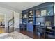 Spacious office with hardwood floors and built-in bookshelves at 1625 Banks View Dr, Raleigh, NC 27603