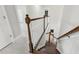 View of the staircase with beautiful wood and white balusters at 1625 Banks View Dr, Raleigh, NC 27603